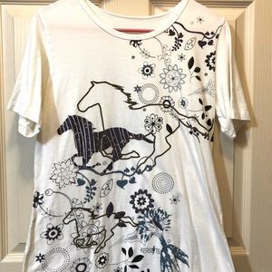 Kerrits Horse Theme Tee - Like New Tapered Hem